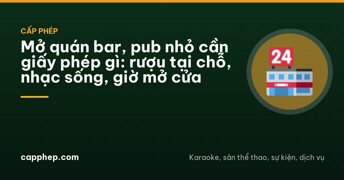 Bartender seen from behind wiping a wooden counter in a narrow pub in Da Nang before opening, unlabeled bottles on shelves, warm amber lamps, empty stools